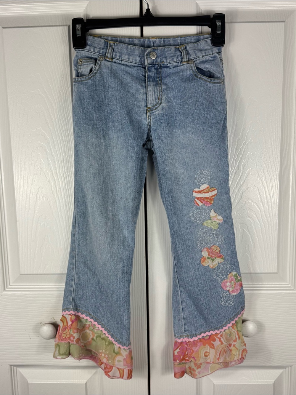 The Children's Place Girls Patchwork Boho Shabby Chic Jeans 6X/7
